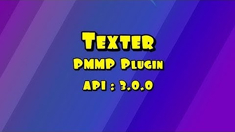 Minecraft | Texter Plugin UPDATED | PMMP3 Review