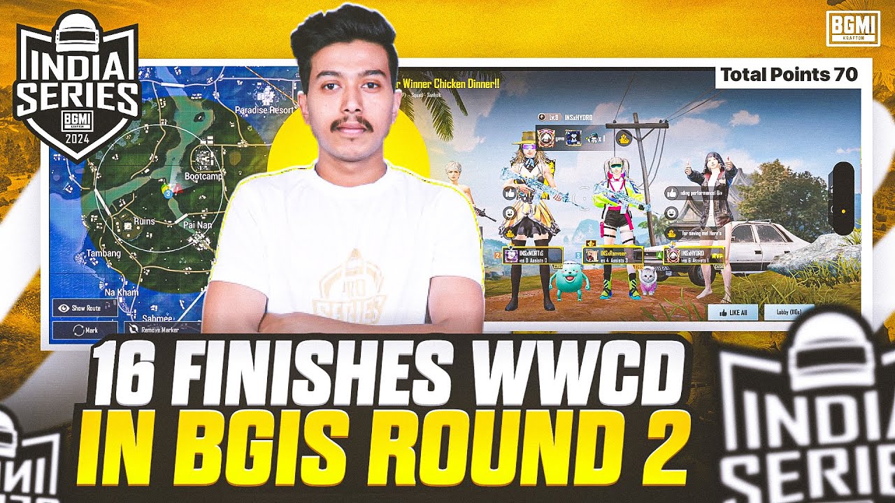 Total Points 70 🤯|| 16 kills wwcd in BGIS Round 2 🔥|| IGL POV ...
