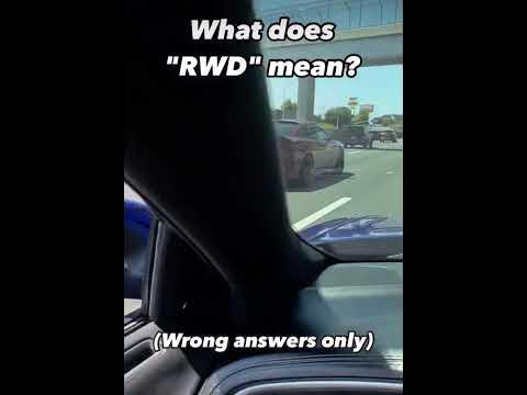 What does “RWD” mean? #cars #driving #california - YouTube