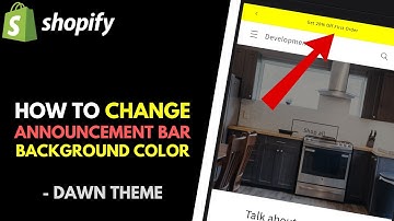 Shopify Dawn Theme: How to Change the Background Color of the Announcement Bar