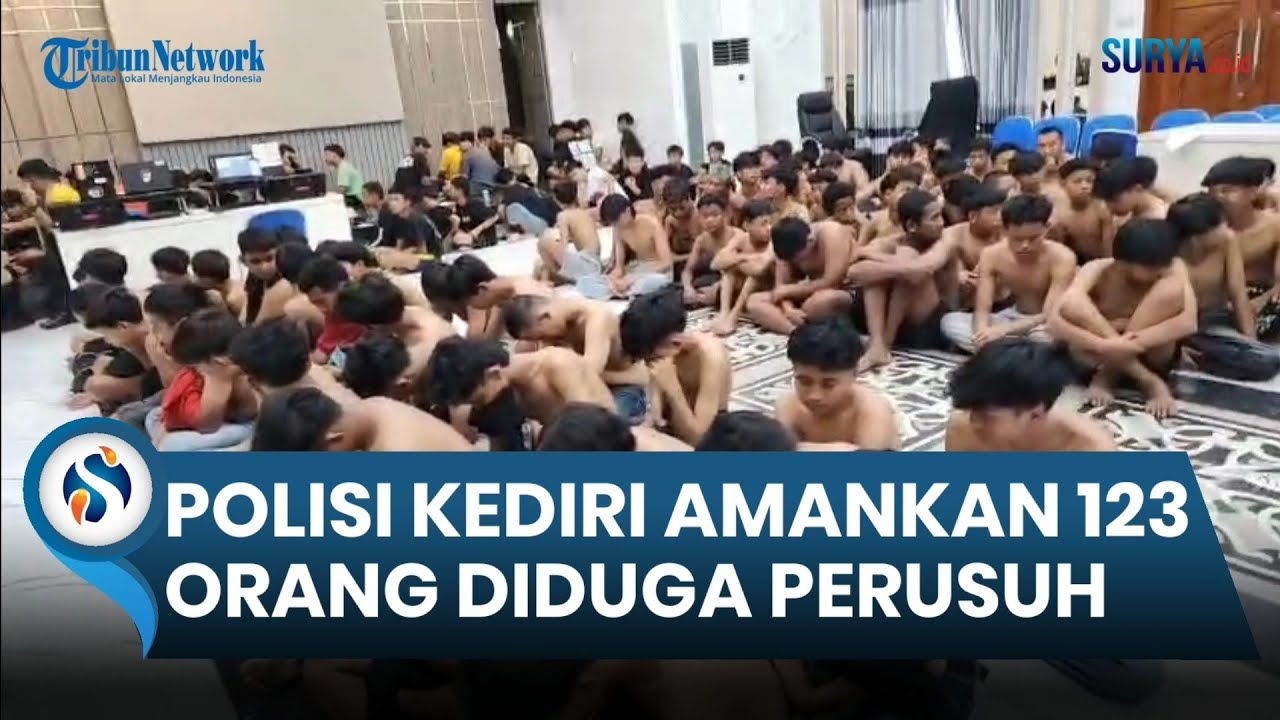 123 Diduga Perusuh saat Aksi Massa di Kediri Diamankan Polisi, Mayoritas Pelajar