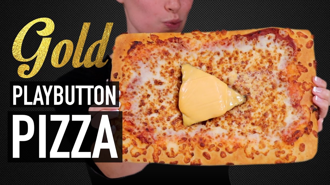 DIY GOLD PLAY BUTTON PIZZA - VERSUS | HellthyJunkFood