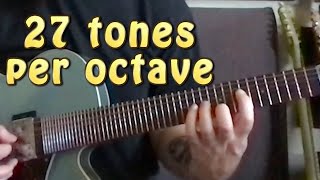 Brendan Byrnes - Microtonal Guitar in 27 Tones Per Octave - Etude