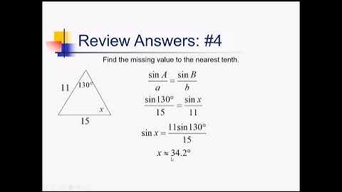 Review of Finding Areas, Sides and Angles in Non-Right Triangles: Problem Set #1