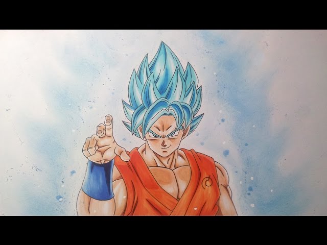Painting of Goku Super Saiyajin Blue. — Steemit
