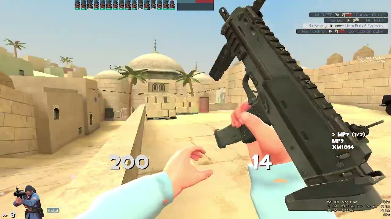 (showcase) CS:GO IN TF2 (Dust 2 GunGame FFA VScript) gameplay