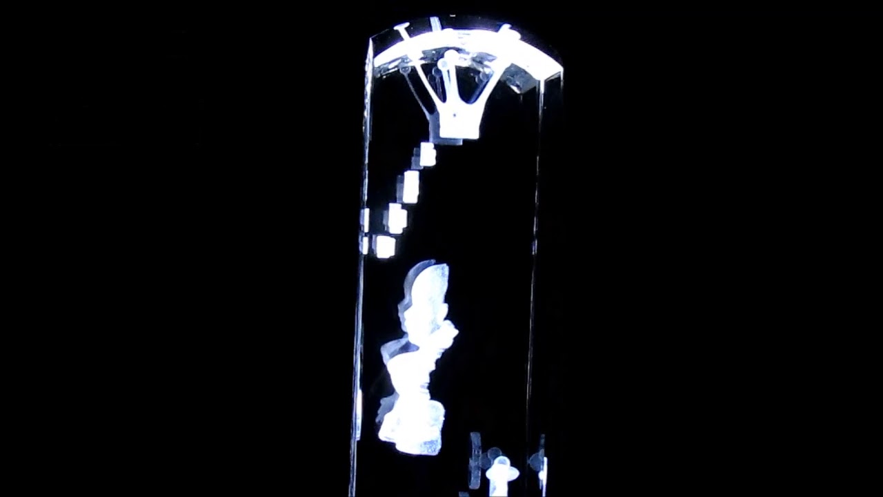 3D Dåbsglas med 3D foto   Min Personlige Gave