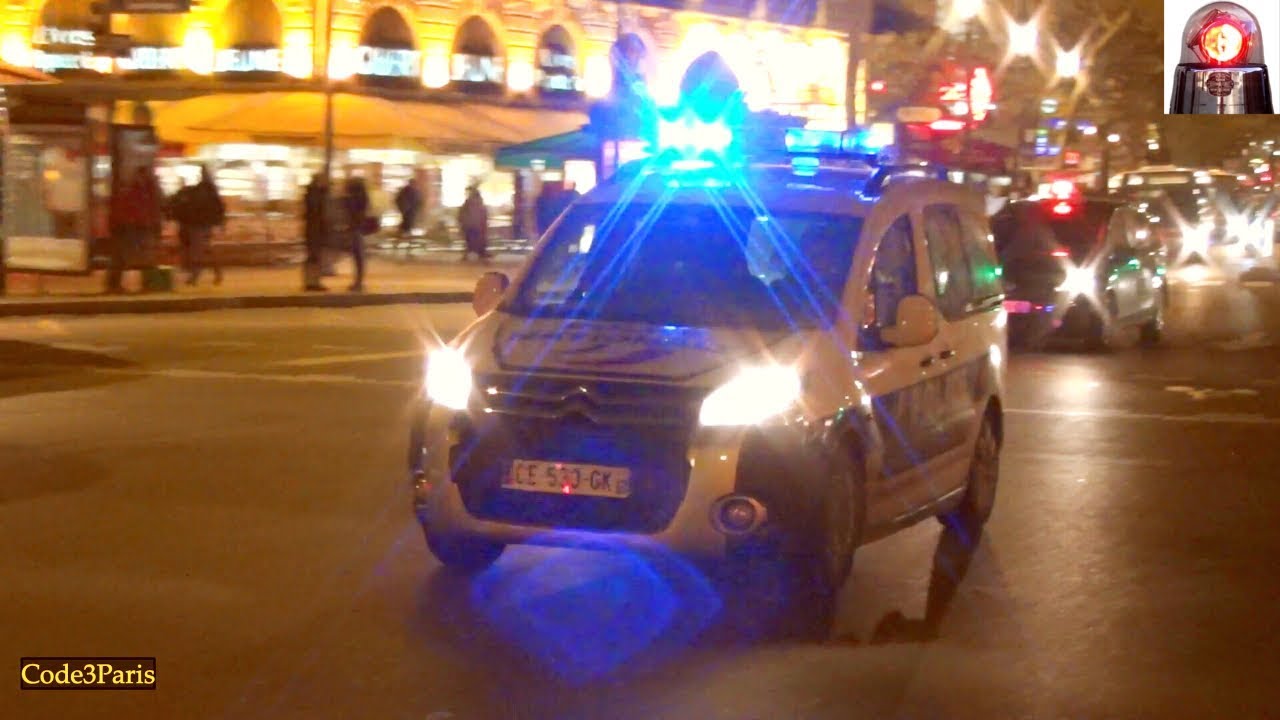 Voiture de Police // Police Car Responding, Paris by Night!