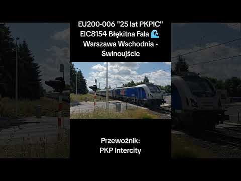 Przelot EU200-006 z EIC8154 Błękitna Fala 🌊 na Przejedzie Kolejowym w Rokietnicy
