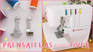 PROBANDO LOS PRENSATELAS PARA LA OVERLOCK! - Para Resortes y Plisado