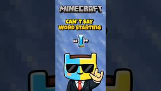 Minecraft, But I Can't Say Words Starting With "I"! 😱