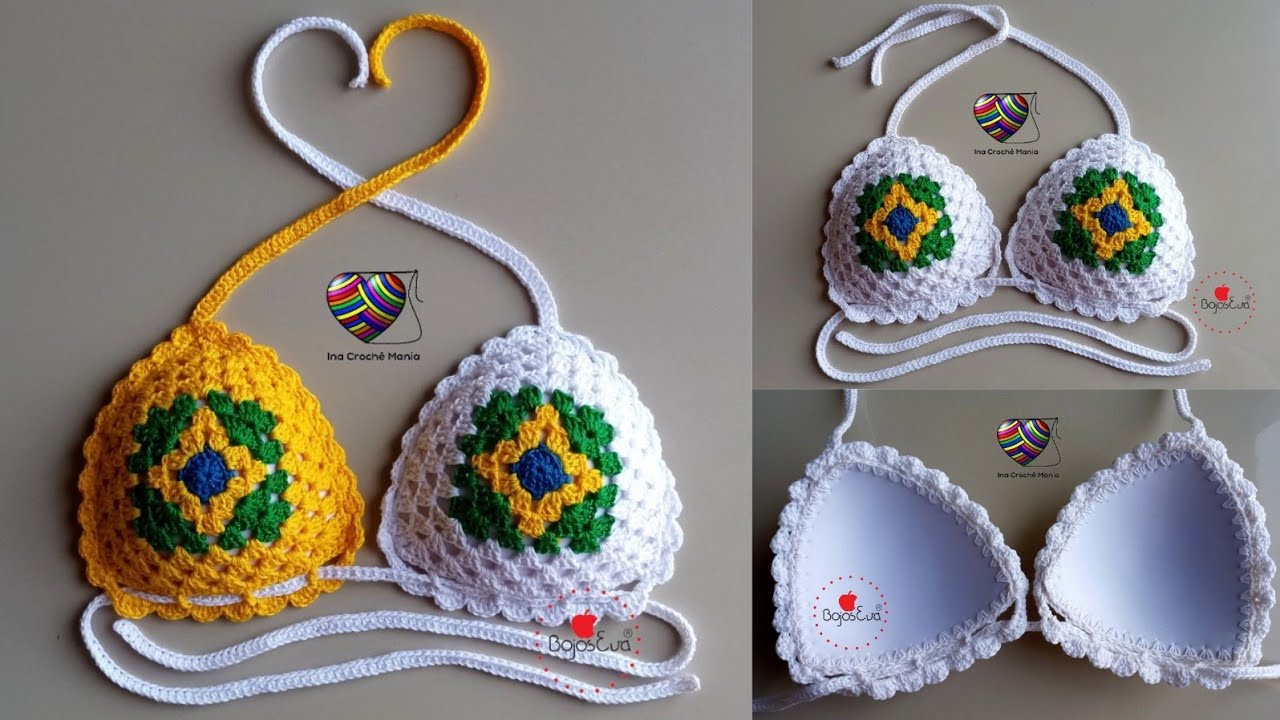 Biquíni de crochê Brasil PP,P,M,G. e GG ( copa do mundo )vende muito