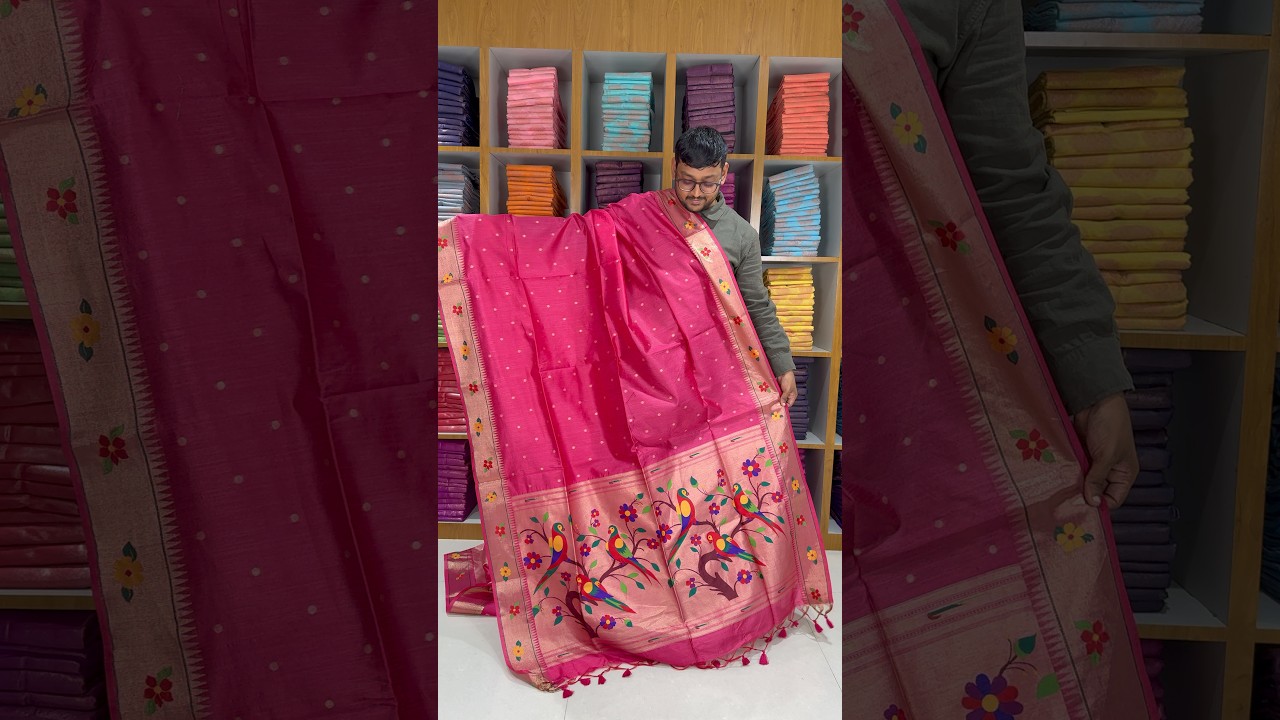 Phoolmala Paithani Soft Khadi Raw Silk Saree