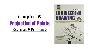Problem 3 | Exercises 9 | Projection of Points | Engineering Drawing N.D. Bhatt