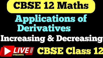 Class 12 Maths Ch. 6  Increasing and Decreasing Exercise 6.2 Examples @studypointpro
