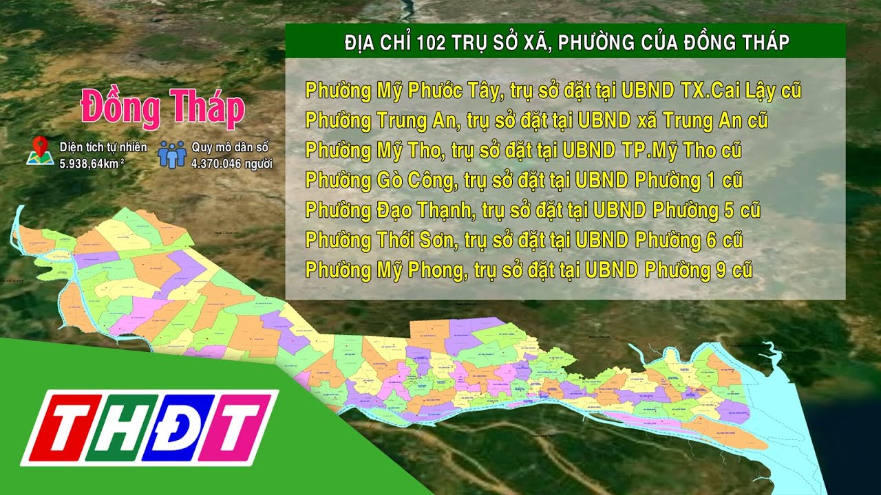 Địa chỉ 102 trụ sở xã, phường của Đồng Tháp | THDT