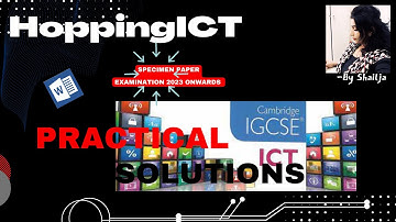 2023 SPECIMEN PAPER, MS WORD | PART 2, PAPER 2 #IGCSE  #ICT #CAMBRIDGE #DOCUMENTATION #SPECIMENPAPER