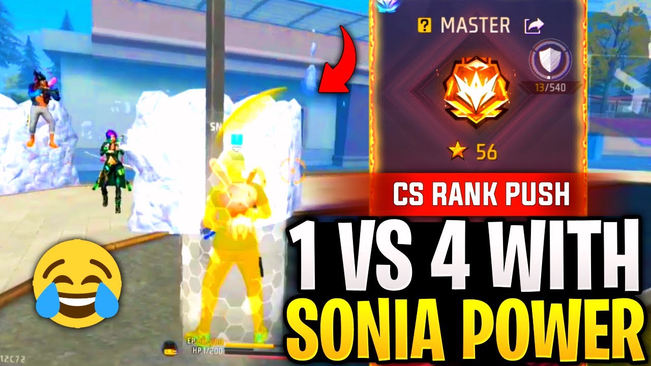 Sonia 😁 Unexpected 1 vs 4 CLUTCH | CS Rank Push | Grandmaster Push ...