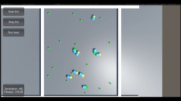 Food seeking behavior from evolved neural network