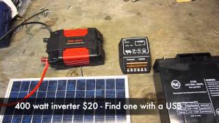 $150 Portable Solar Generator Components