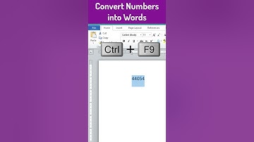 MS Word Convert Numbers to Words #msword