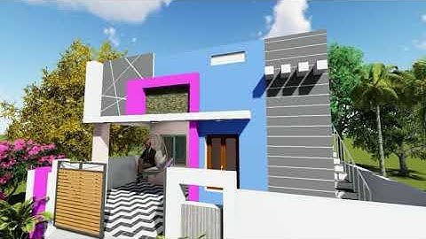 27X26 House Design For  Lumion Animation Video | Small  House Elevation & Exterior