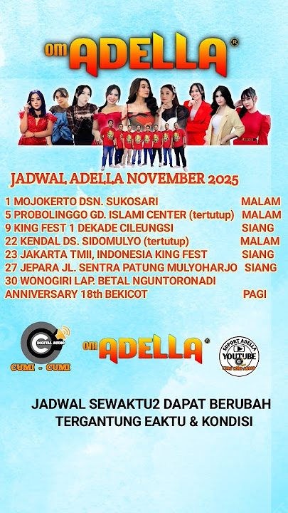JADWAL TERBARU - OM.ADELLA NOVEMBER 2025 ‼️ #jadwal #adella #omadellaterbaru #shortvideo #hiburan