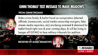 WOW: Ginni Thomas Is Q-Anon Level Out of Her Mind