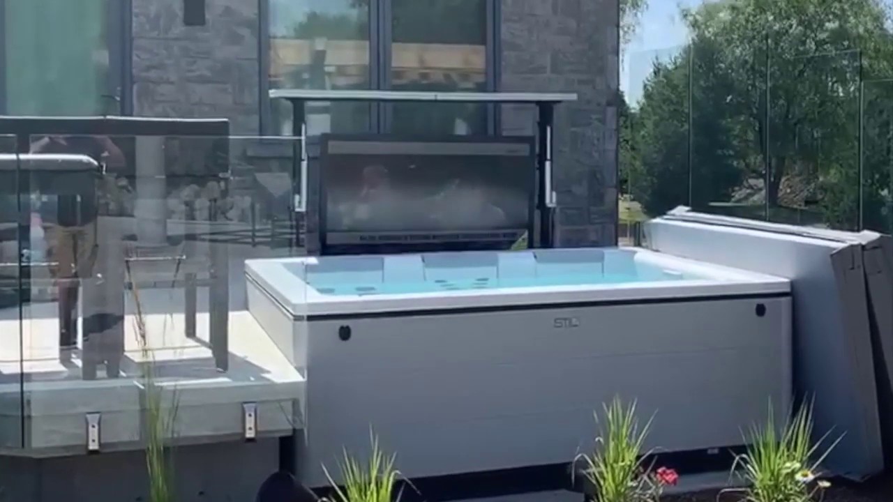 Outdoor Hot Tub TV Lift YouTube