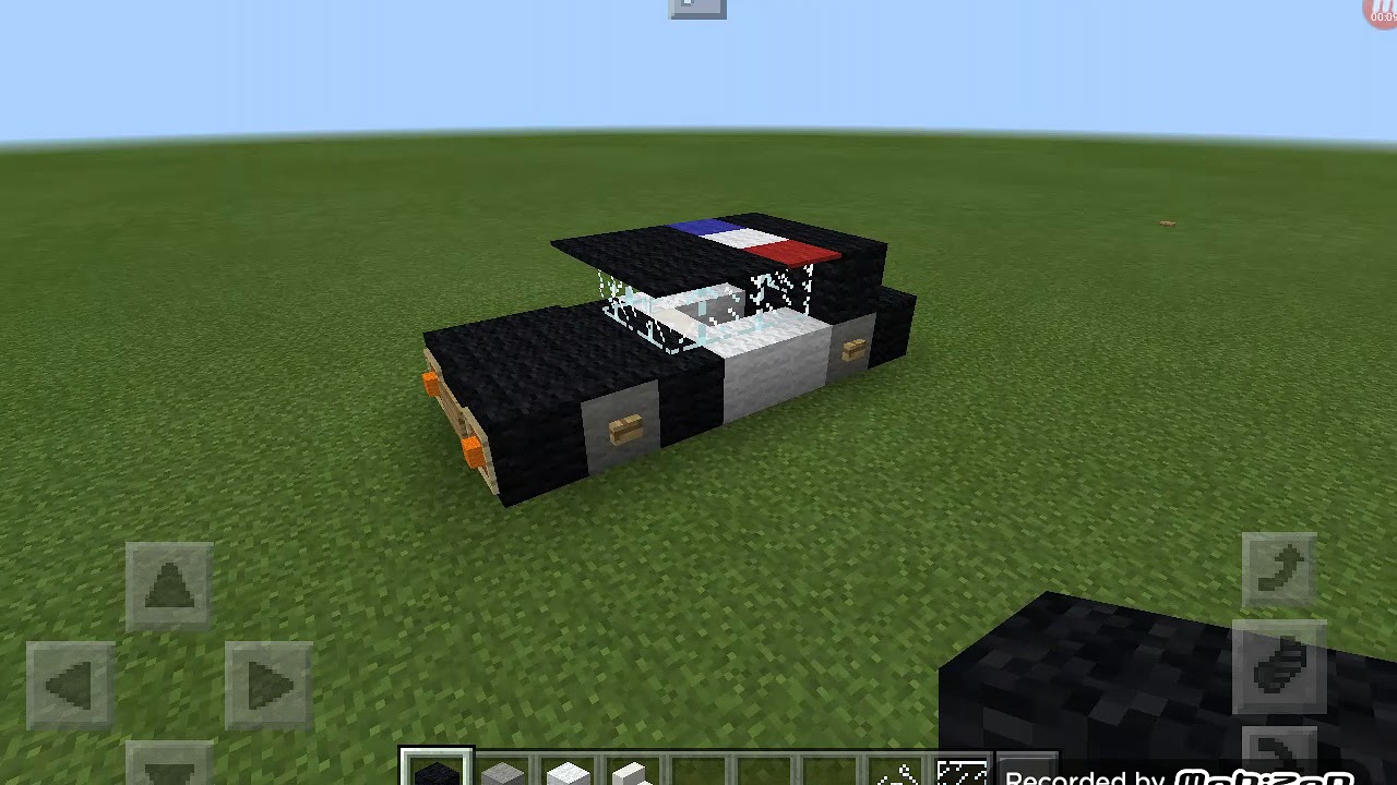 Comment construire une voiture de police dans minecraft pe - YouTube