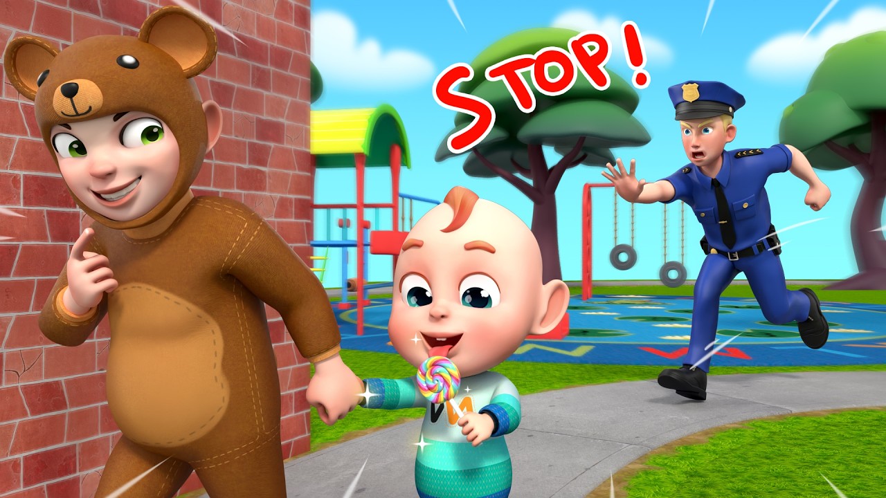 Rob Learns Don’t Follow Others’ Pets | Police Safety Song | Rosoo Nursery Rhymes & Kids Songs
