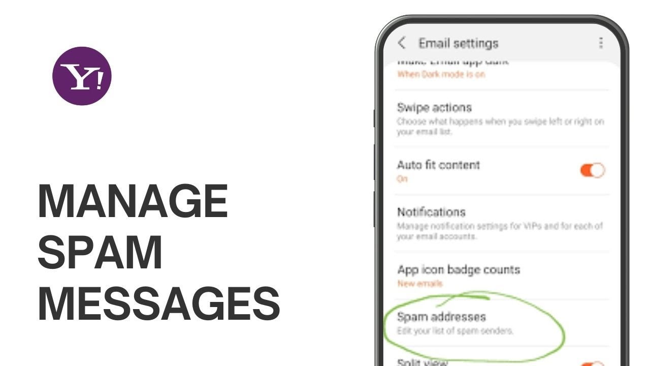 How to Check an Manage Spam Messages on Yahoo mail app - YouTube