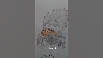 drawing Kakashi level 1 to 6 #drawing #art #artist