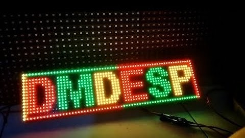 Led Matrix hub08 64x16 Dual Color on p4 panel controled by ESP8266 wemos d1 mini, ONLY 4 gpio pins