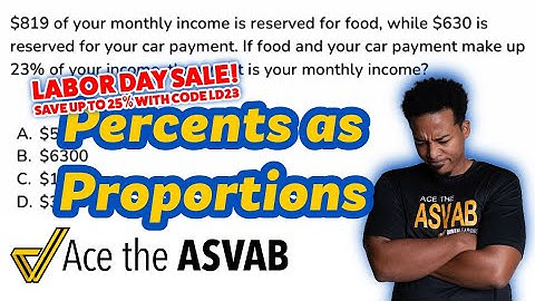 ASVAB Arithmetic Reasoning - How to Set Up and Solve Percents as a Proportion (Last Call: Code LD23)