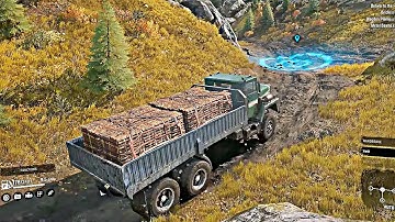 SnowRunner - Wet Harvest Contract | International Paystar 5070 | Gameplay Walkthrough Part 5