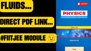 #fiitjeemodulespdf--FLUIDS| FIITJEE MATERIAL,#howisfiitjee