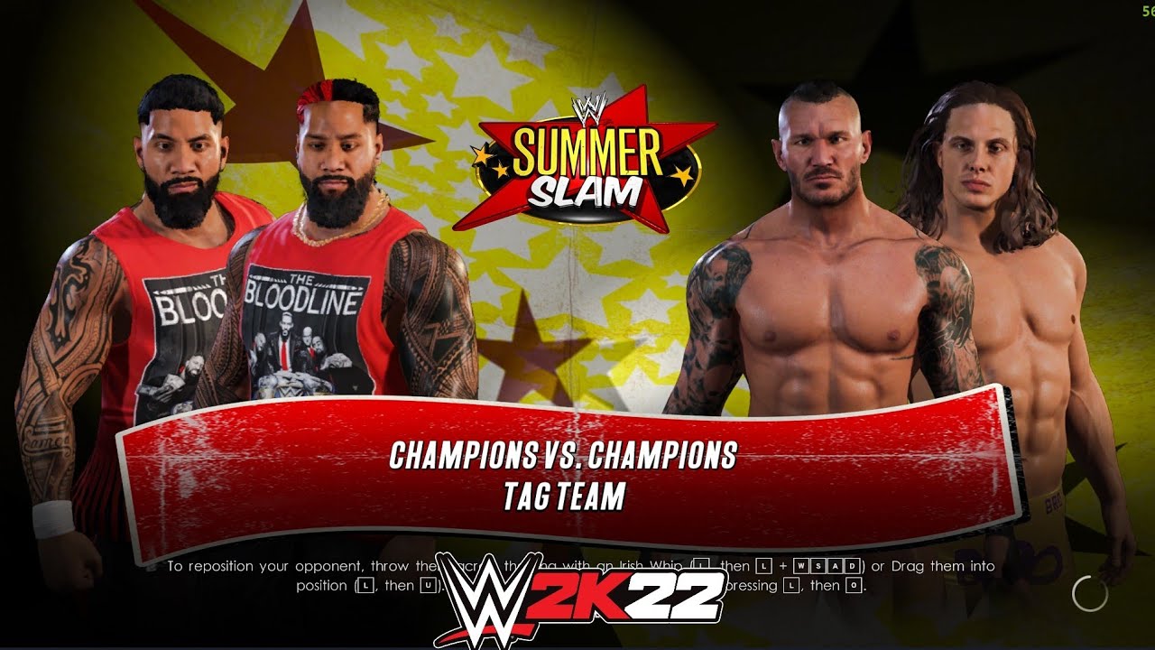 WWE 2K22 The Usos VS RKBRO WWE 2K22 Tag Team Match Raw Smackdown 