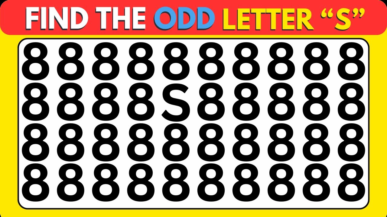 Find the ODD One Out | Number & Letter Edition | 30 Easy, Medium, Hard ...