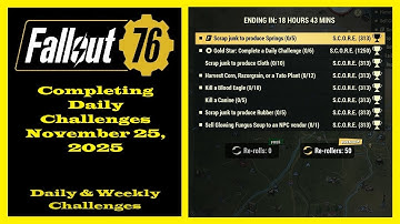 Completing Daily Challenges For November 25, 2025 - Fallout 76 Daily Challenges Guide