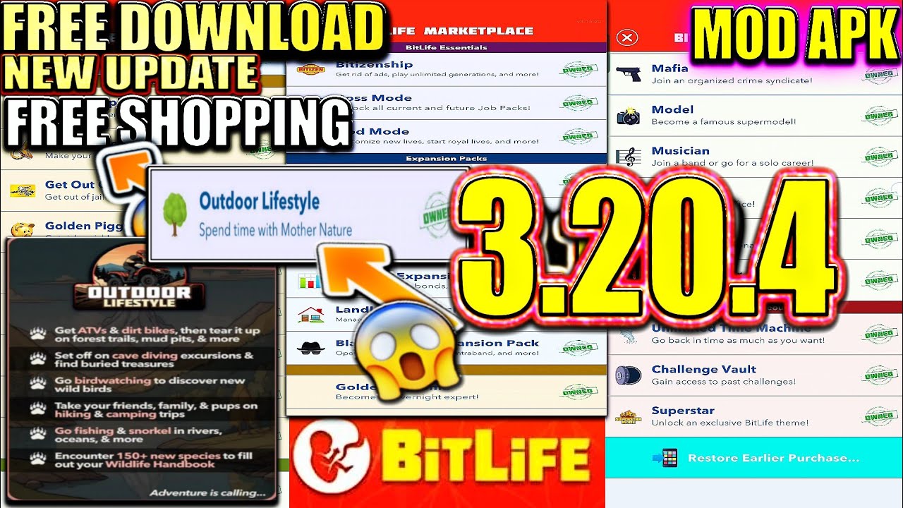 BitLife Mod Apk 3.20.4 Latest version | God Mode and bitizenship | DOWNLOAD