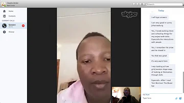 Skype Calls with Senzeni Marasela