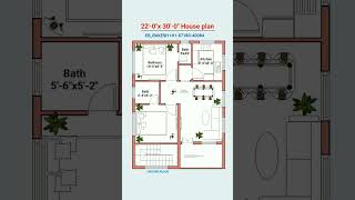 22x30 Latest 2bhk house  plan design #shorts #viral #floorplan #homeplan #homedesign #houseplan
