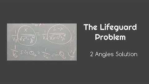 The Lifeguard Problem 2 Angles Solution