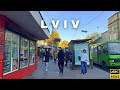 Daily Life In Lviv Ukraine 2024 Walking Tour 4K HDR