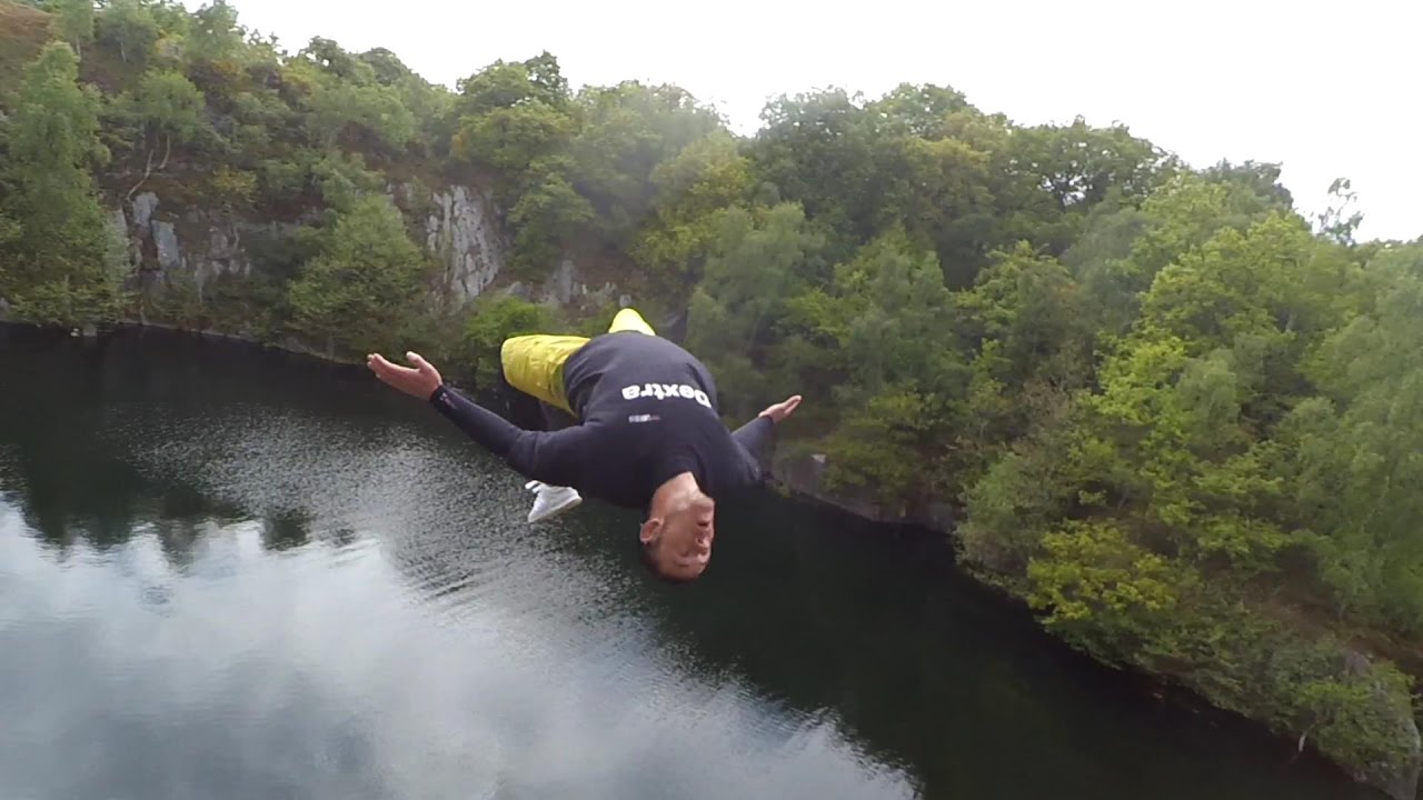 Cliff Jumping At The Loughborough Quarries YouTube