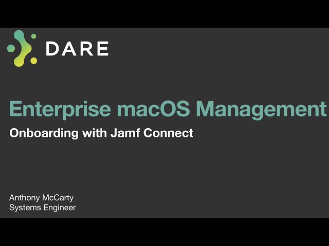 Onboarding with Jamf Connect