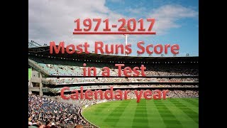 1971 - 2017 Most Runs Score in a test calendar year