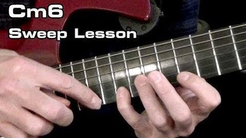 Cm6 Tapped Sweep Arpeggio Lesson - with Tab - Dan Mumm - Free Guitar Lesson, Sweep Picking