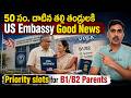 US Embassy Big Good News for Parents Above 50! 🔥 Priority B1/B2 Visa Slots Opened in Kolkata